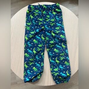 Jan and Jul- Kids Navy Blue Dinosaur Rain Waterproof  Pants size 6